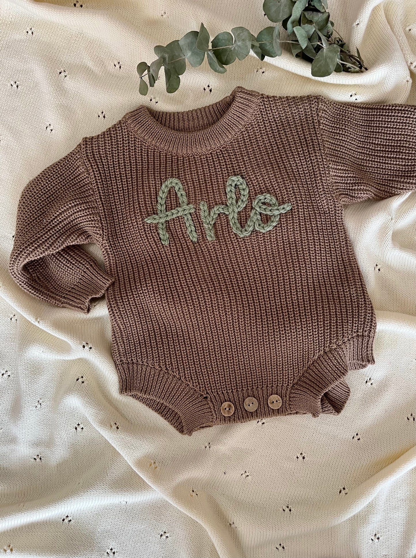 Embroidery Name Romper • Custom