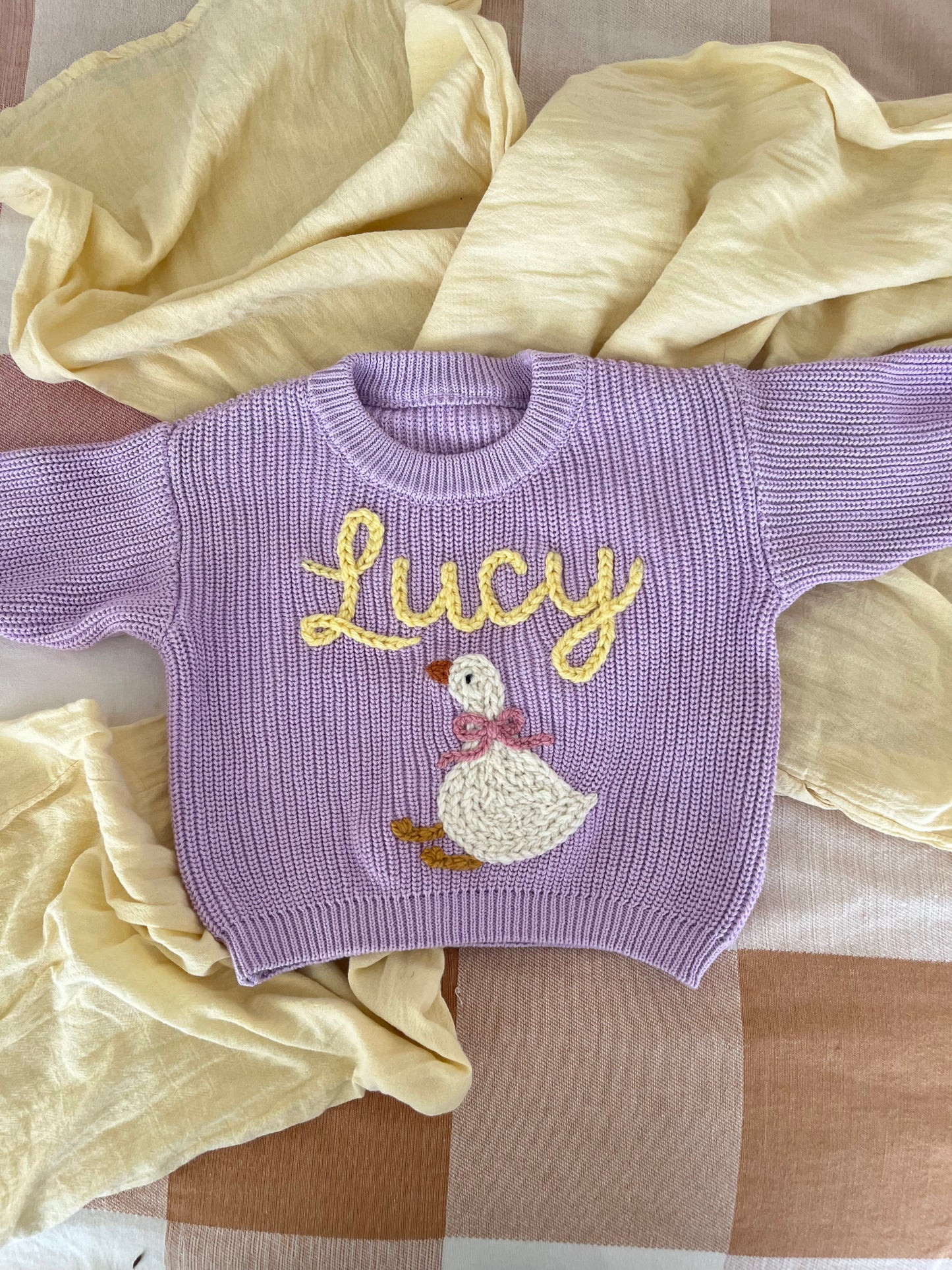 Lavender Name Knit || Made to Order || Pre Order