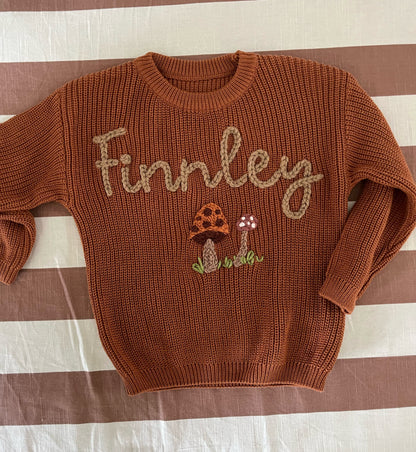 Rust Name Knit || Made to Order || Pre Order