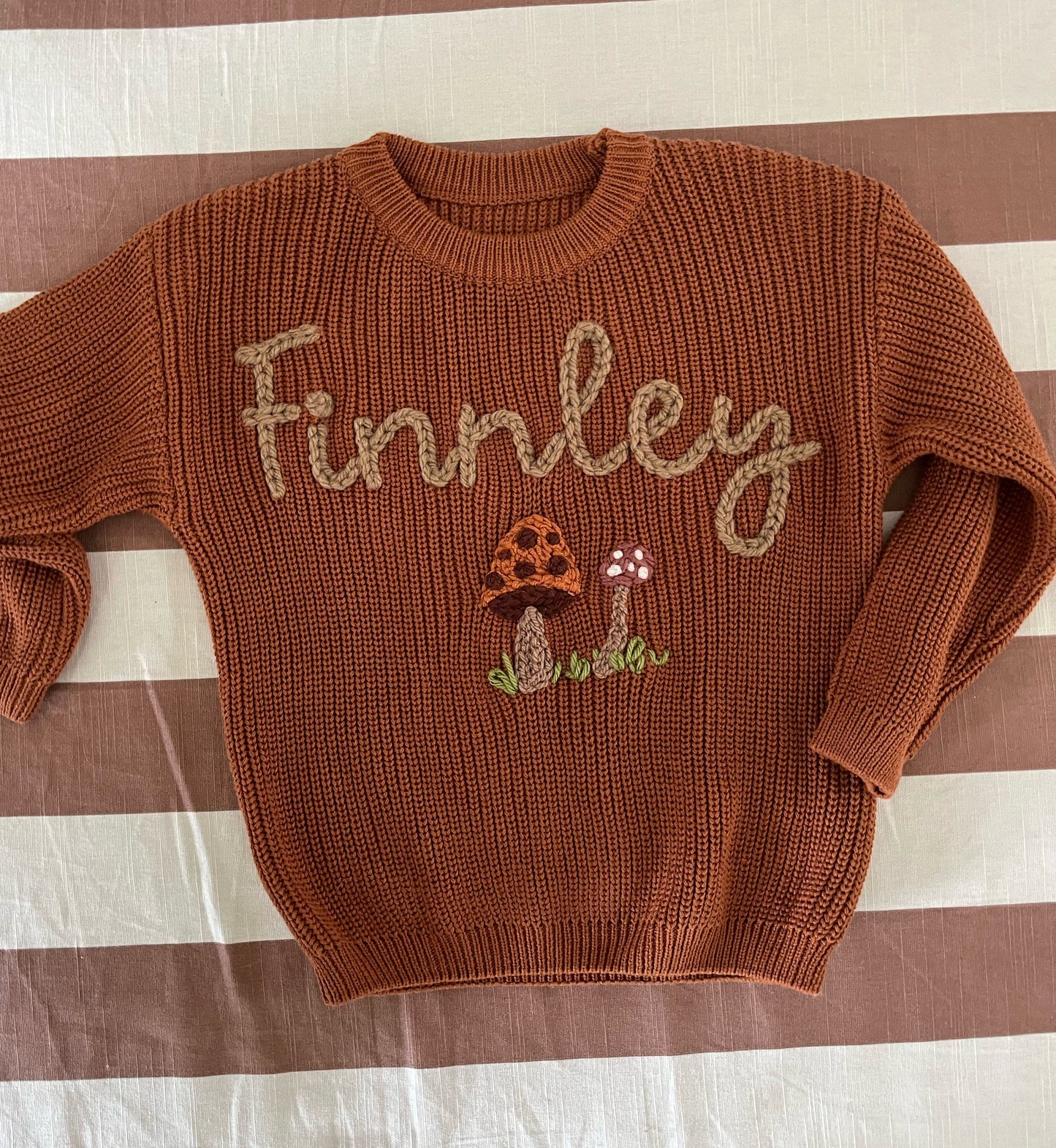 In Stock || Ready to Stitch || Embroidery Name Jumper