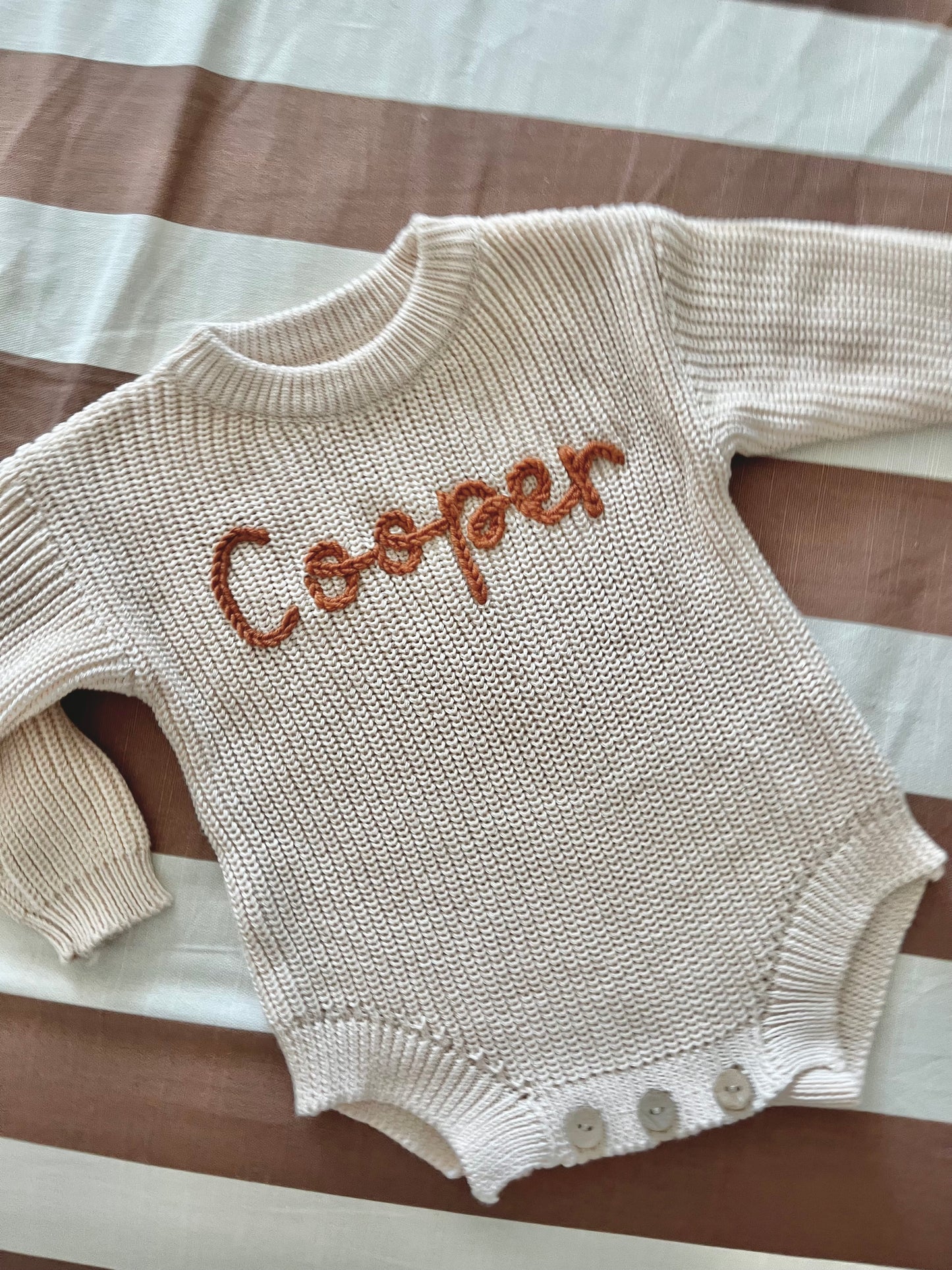 Embroidery Name Romper • Custom