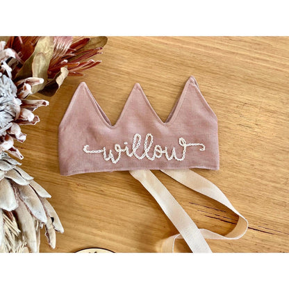 Handmade Crown with Personalised Embroidery