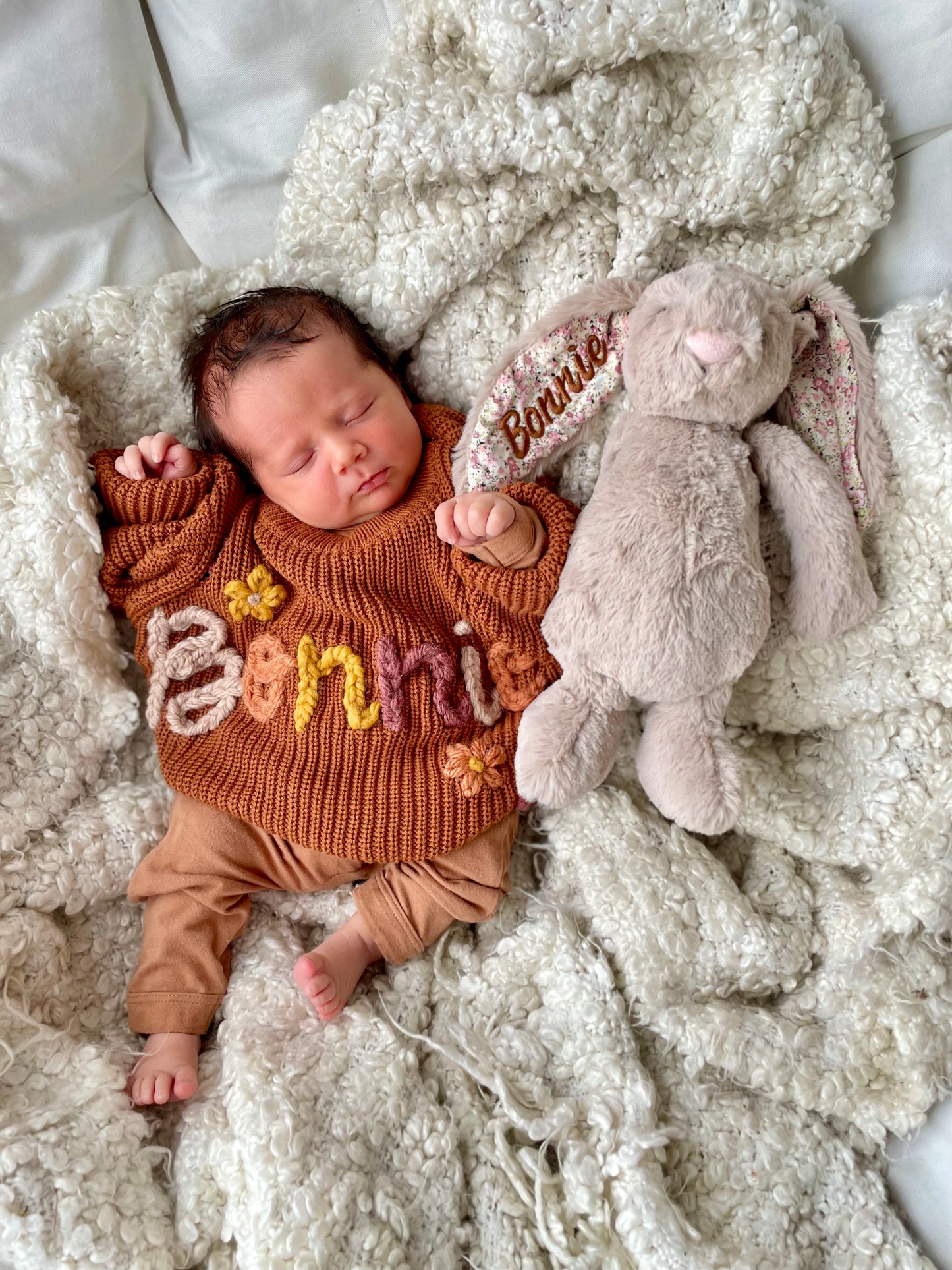 Knit Jumper with Personalised Hand Embroidery