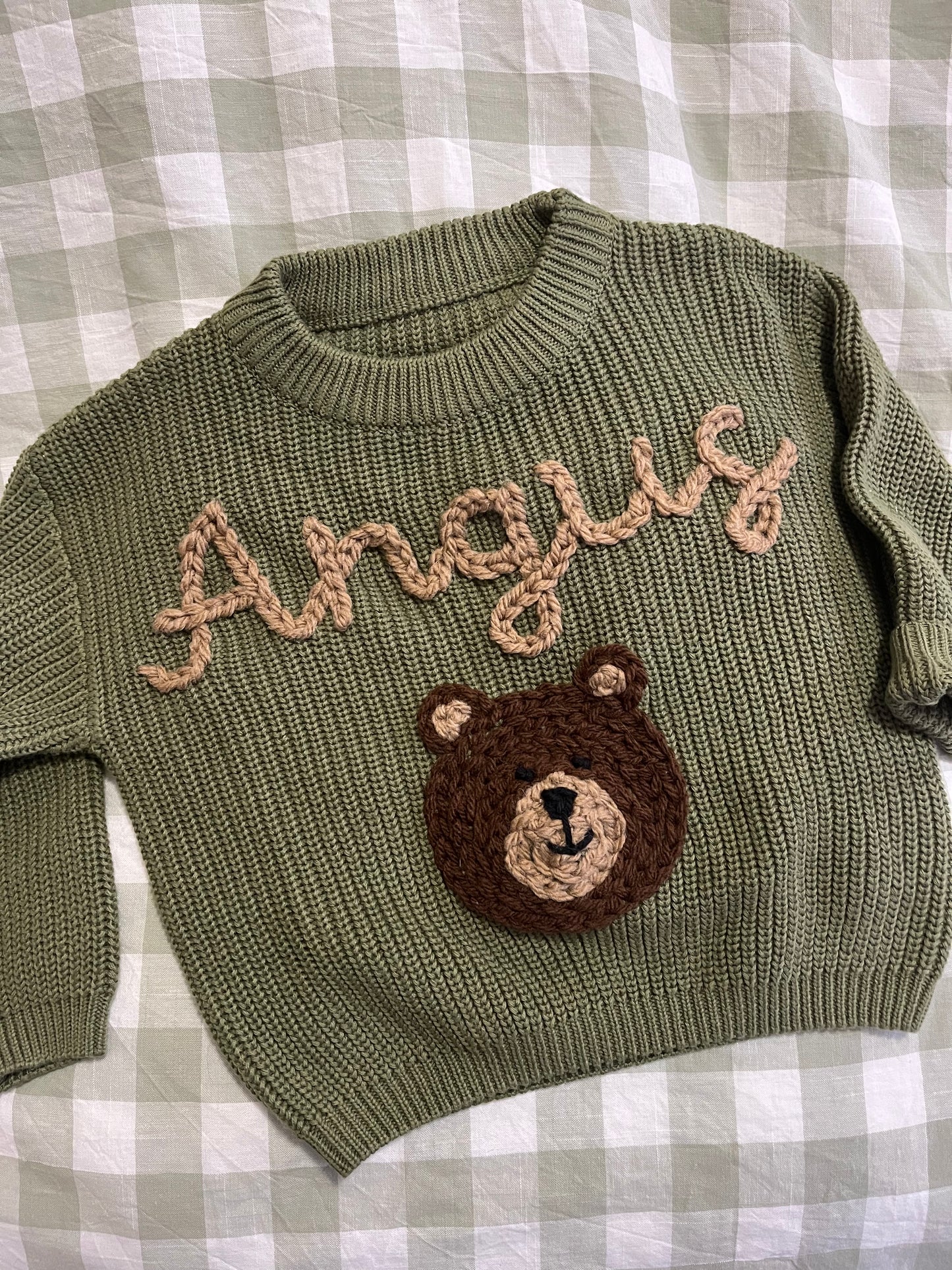 In Stock || Ready to Stitch || Embroidery Name Jumper