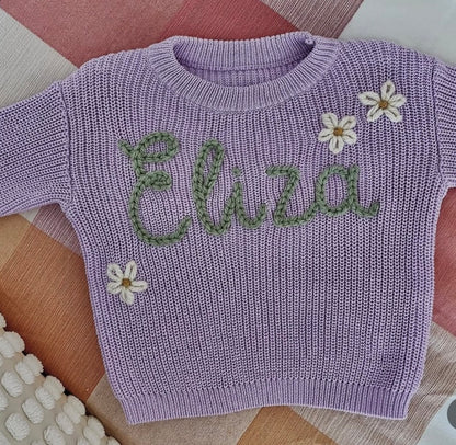 Lavender Name Knit || Made to Order || Pre Order