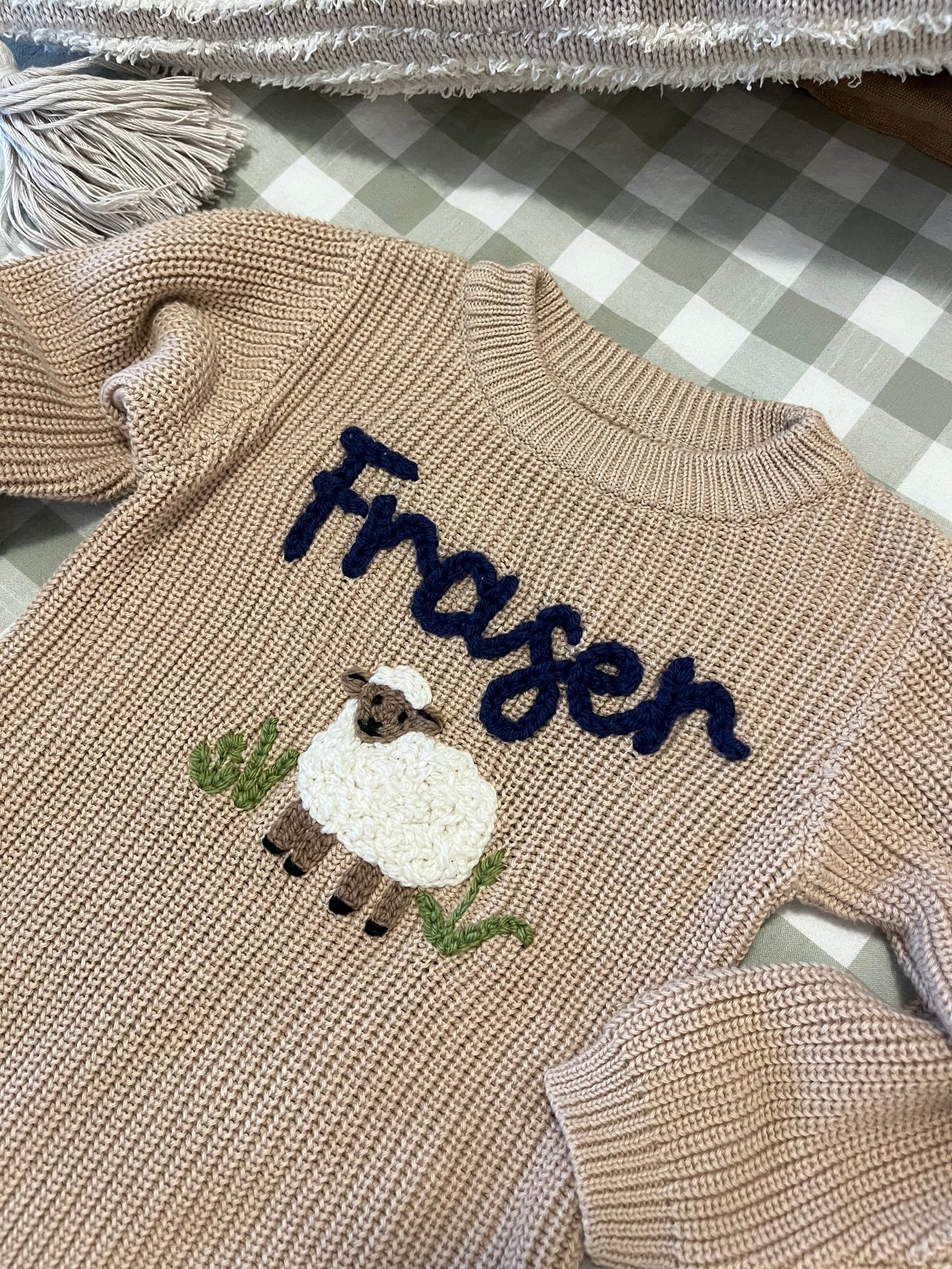 Biscuit Name Knit || Made to Order || Pre Order