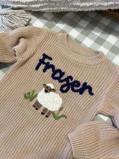 Biscuit Name Knit || Made to Order || Pre Order