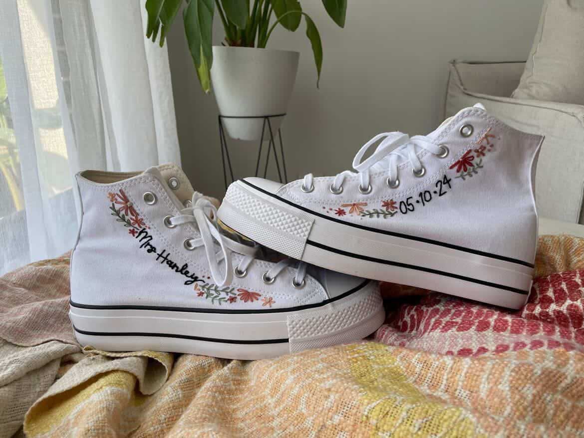 Custom Hand Embroidery Boots and Footwear