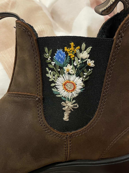 Custom Hand Embroidery Boots and Footwear