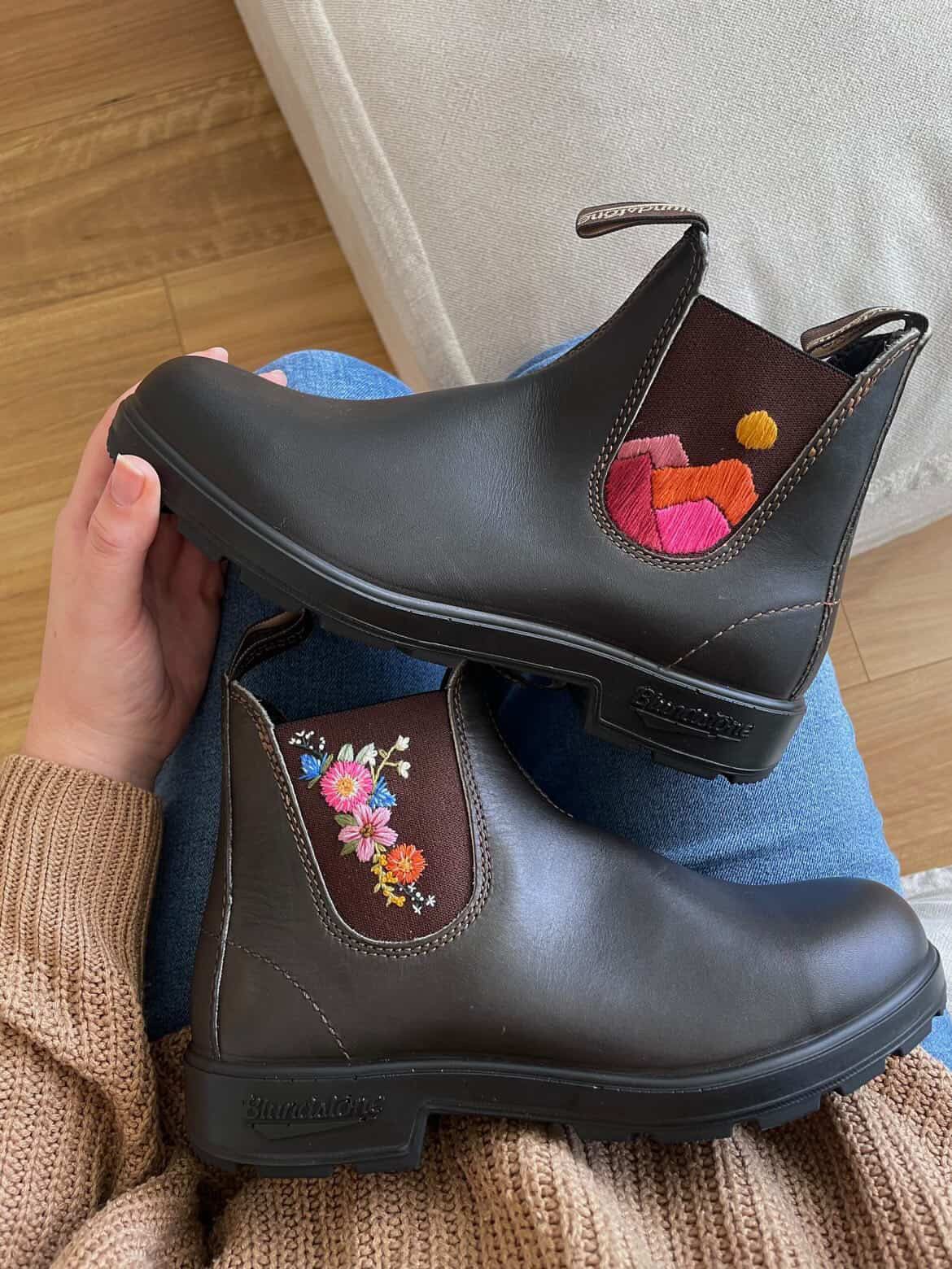 Custom Hand Embroidery Boots and Footwear