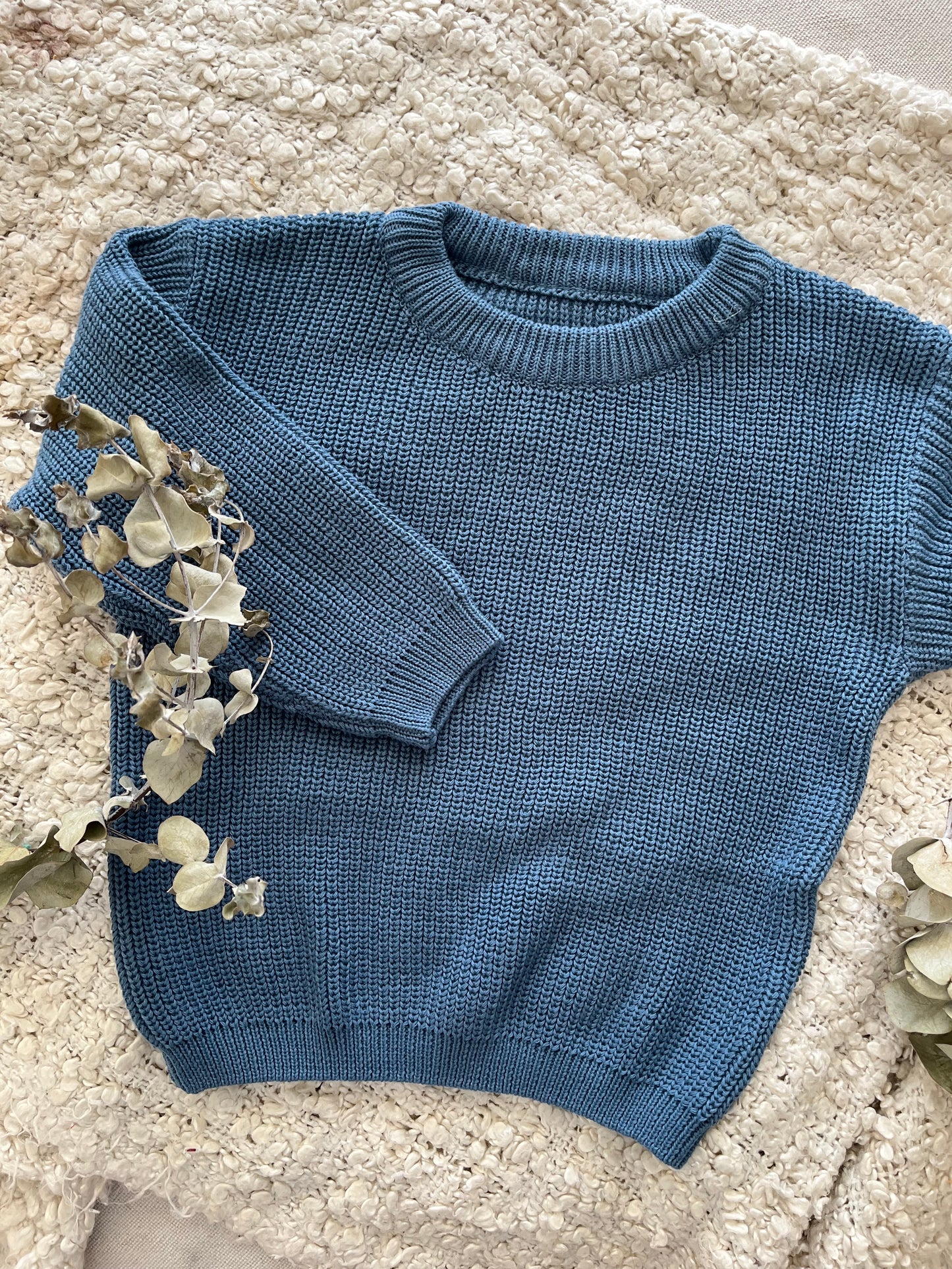 Denim Name Knit || Made to Order || Pre Order