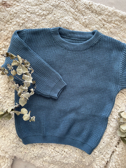 Denim Name Knit || Made to Order || Pre Order