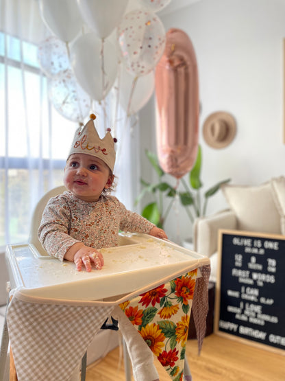 Handmade Crown with Personalised Embroidery