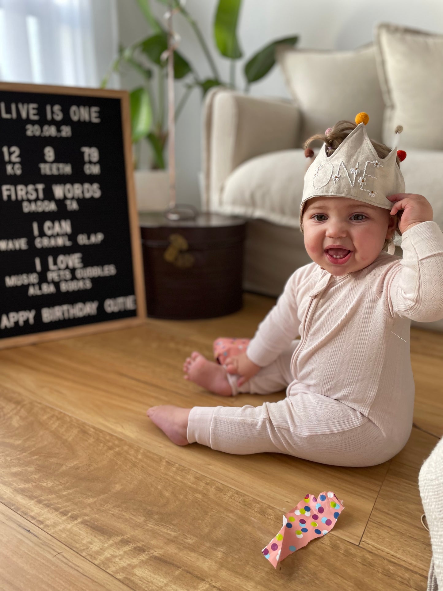 Handmade Crown with Personalised Embroidery