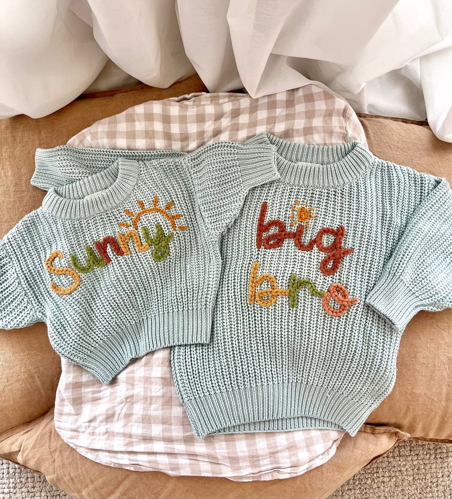 In Stock || Ready to Stitch || Embroidery Name Jumper