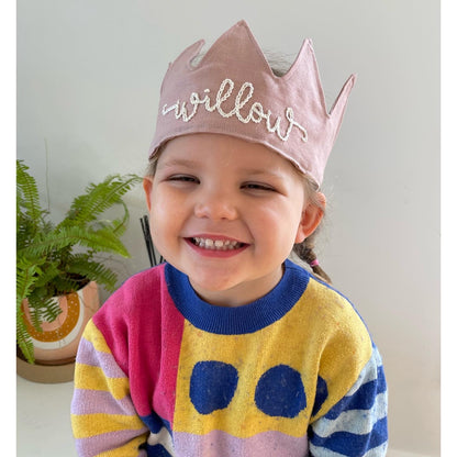 Handmade Crown with Personalised Embroidery