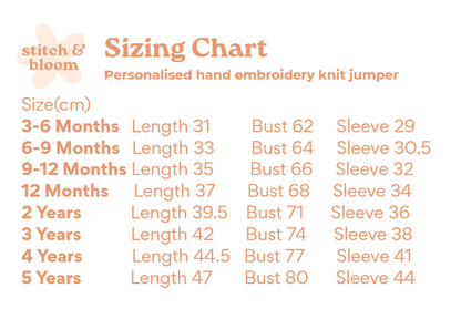 Personalised Hand Embroidery Jumper: Milk