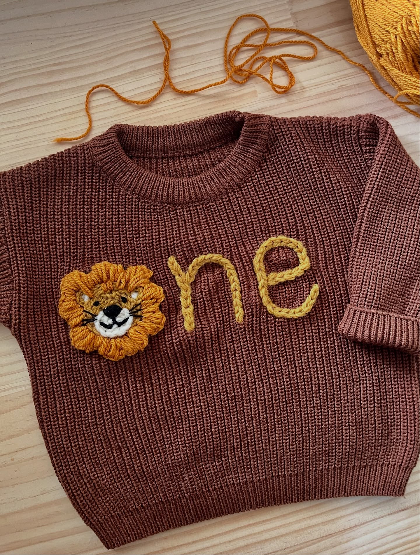 Knit Jumper with Personalised Hand Embroidery