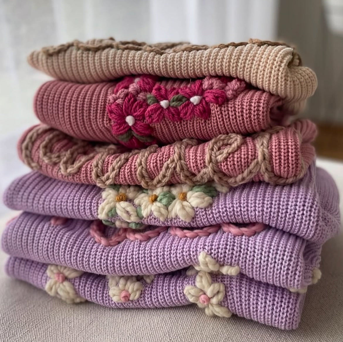 Knit Jumper with Personalised Hand Embroidery